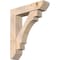 Ekena Millwork Merced Slat Smooth Bracket w/ Offset Brace, Douglas Fir, 7 1/2"W x 32"D x 38"H BKT0806X32X38MRC06SDF - alternate 1